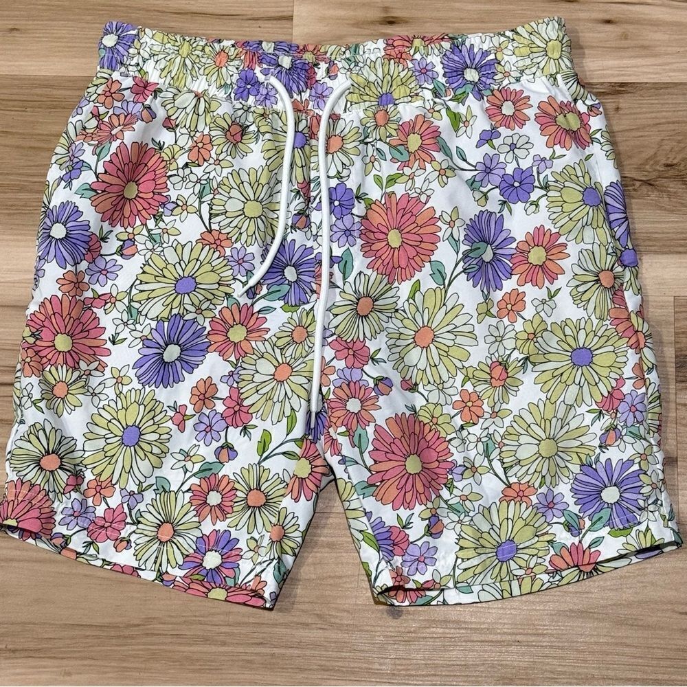 Barney Cools Floral Swim Trunks Men’s Medium